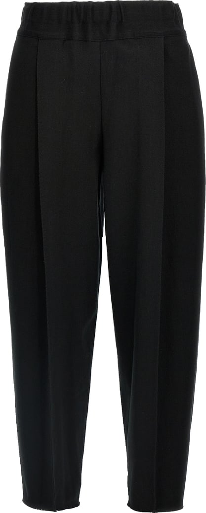 Issey Miyake Black Cotton Casual Pants