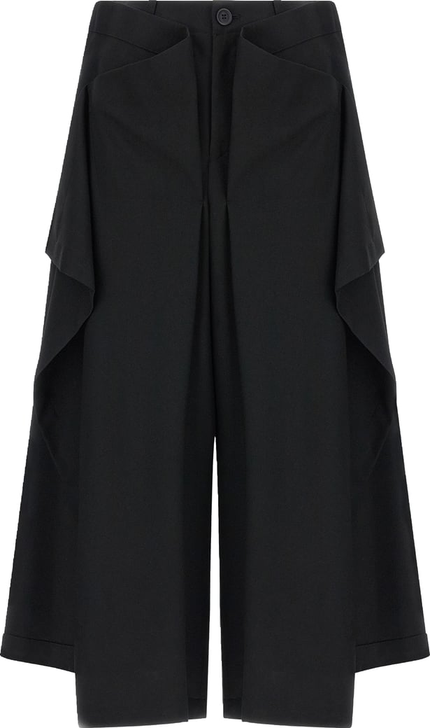 Issey Miyake Black Wool Casual Pants