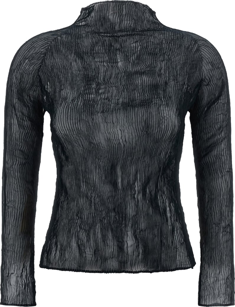 Issey Miyake Black Polyester Cardigan