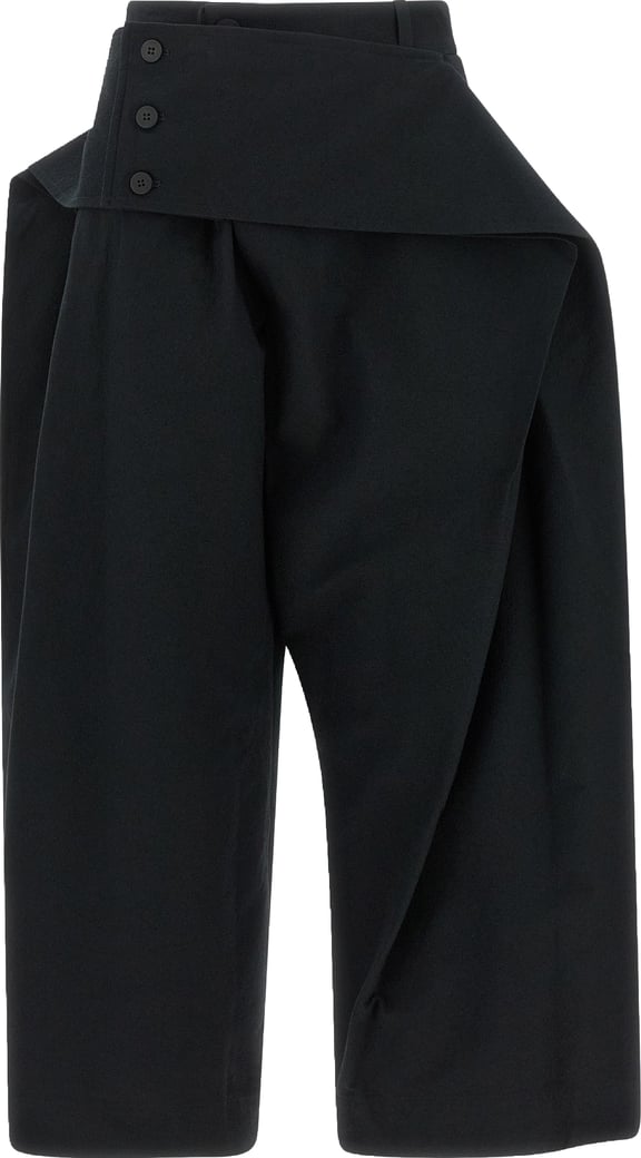Issey Miyake Black Polyester Casual Pants