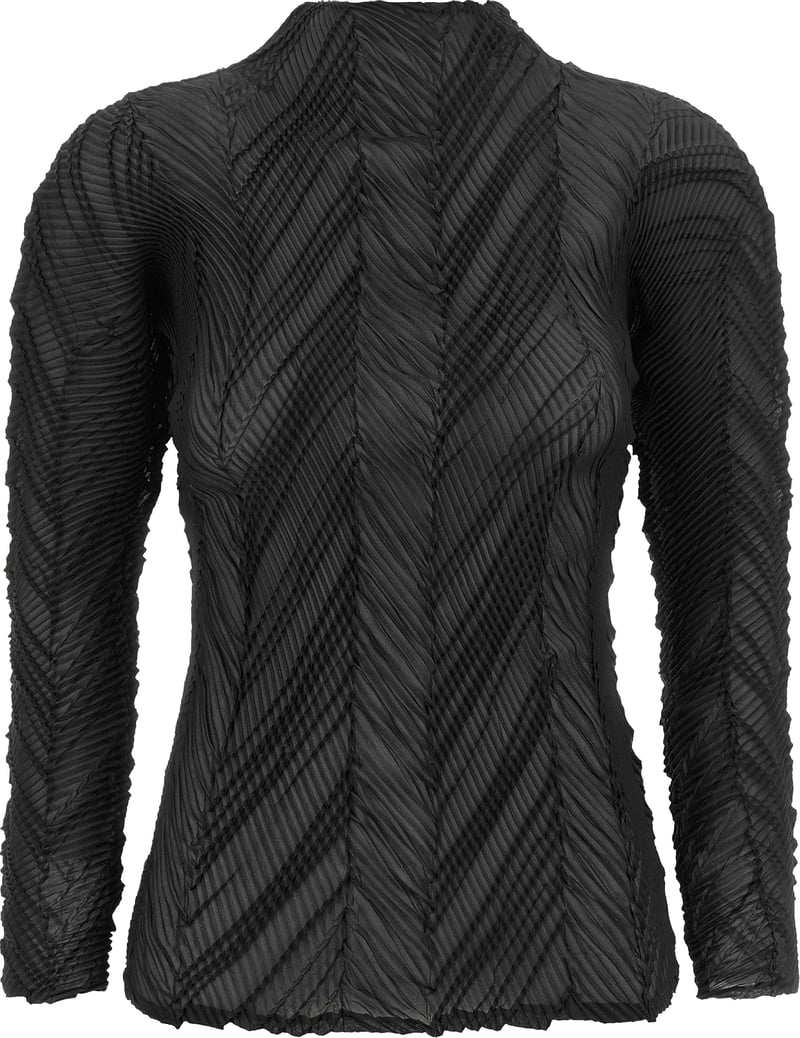 Issey Miyake Black Polyester Cardigan