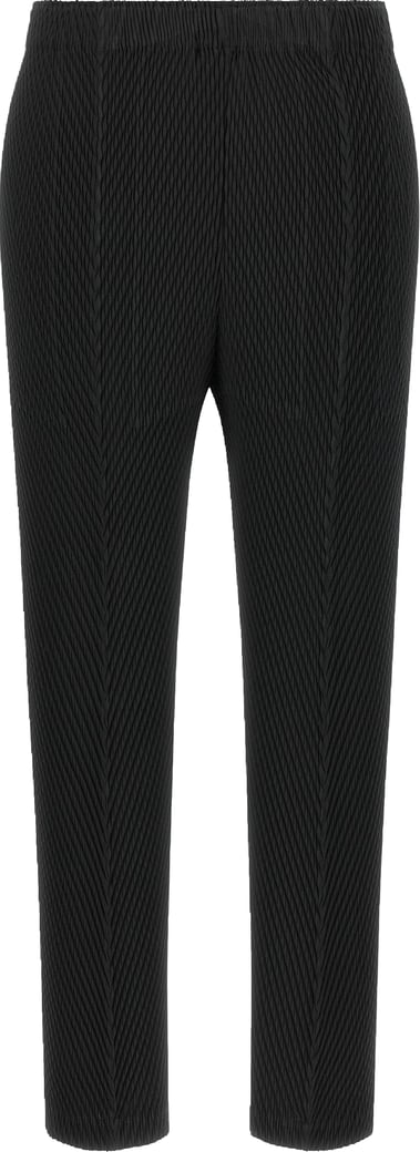 Issey Miyake Black Polyester Cropped Pants