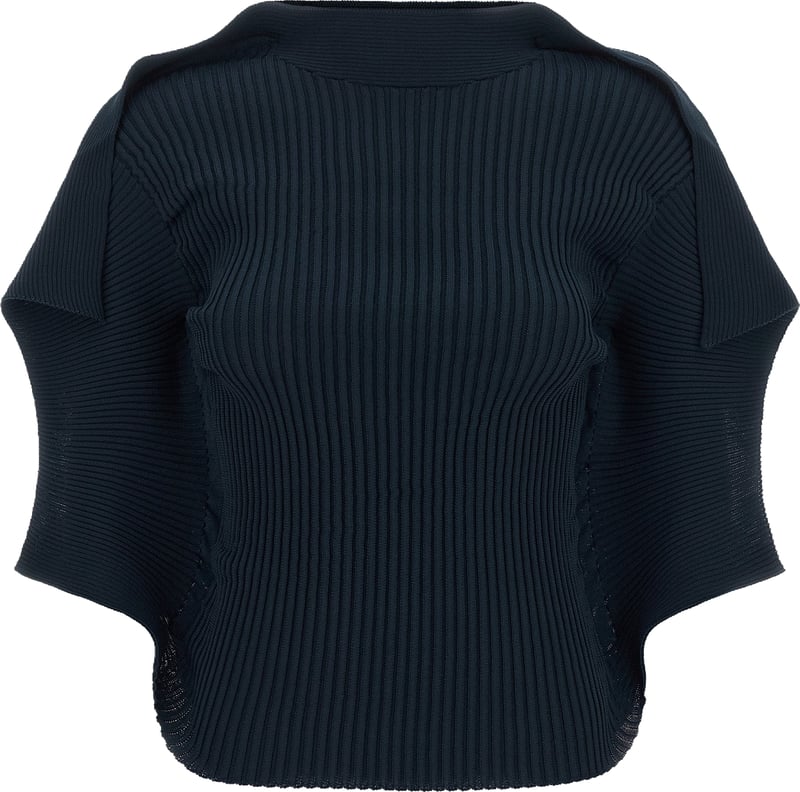 Issey Miyake Blue Polyester Pattern Shirt