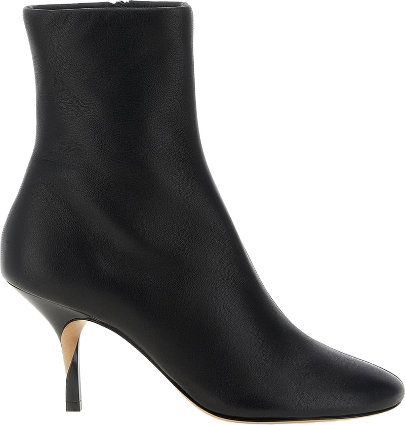 Jacquemus Black Lamb Leather Ankle Boots