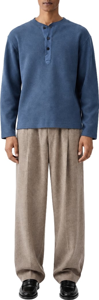 LE HENLEY TRICOT ML BLUE
