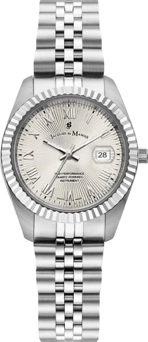 Jacques du Manoir Horloge JWL06202 Inspiration Sunrise Staal Quartz Swiss Made 31mm