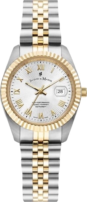 Jacques du Manoir Horloge JWL06203 Inspiration Sunrise Staal Bi-color Quartz Swiss Made 31mm