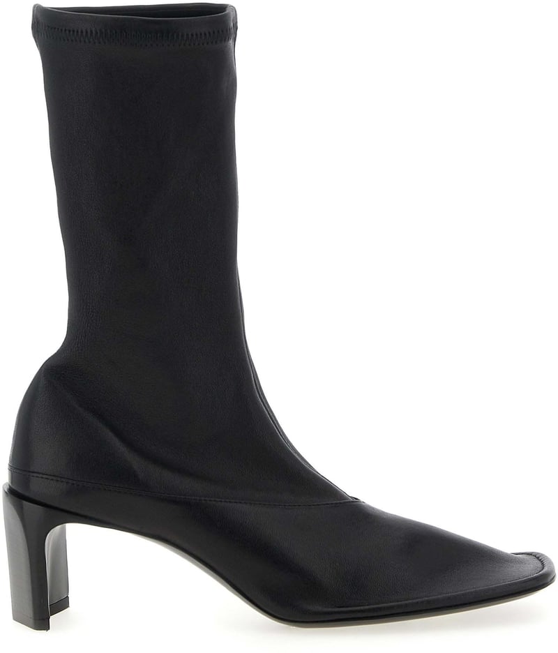 Jil Sander Black Lamb Leather Ankle Boots