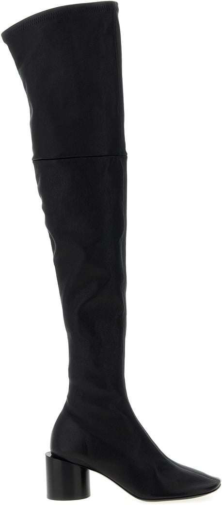 Jil Sander Black Leather Over The Knee