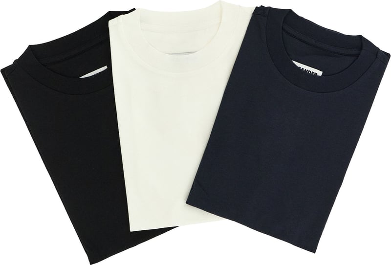 Jil Sander 3-pack Logo Embroidery T-shirt