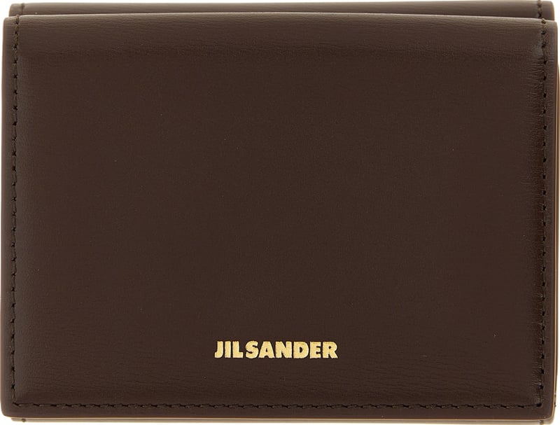 Jil Sander Brown Calfskin Cardholder