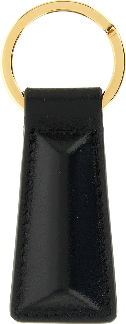 Jil Sander Black Calfskin Keychain