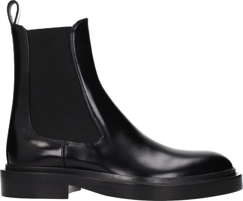 Jil Sander Black Leather Ankle Boots