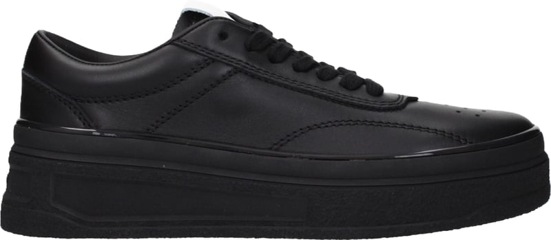 Jil Sander Black Leather Platform Sneakers