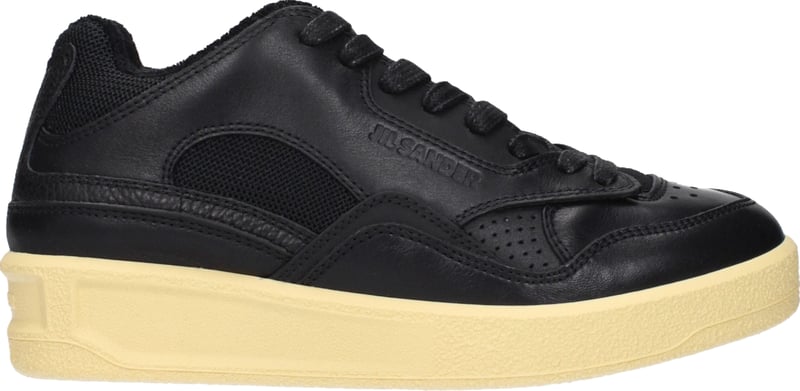 Jil Sander Black Leather Low Top Sneakers