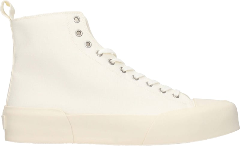 Jil Sander Beige Fabric High Top Sneakers