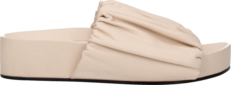 Jil Sander Pink Leather Slippers