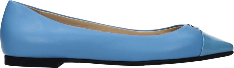 Jimmy Choo Light Blue Leather Ballet Flats