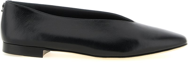Jimmy Choo Black Leather Ballet Flats