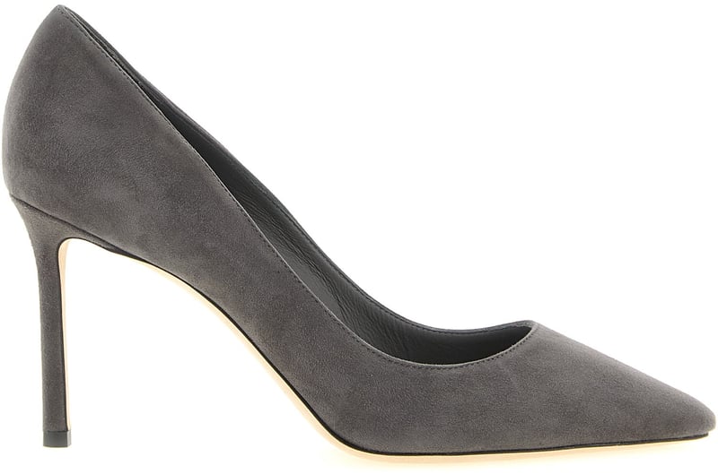 Jimmy Choo Gray Leather High Heel Pumps