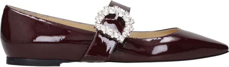 Jimmy Choo Red Leather Ballet Flats