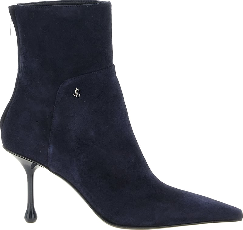 Jimmy Choo Blue Leather Ankle Boots