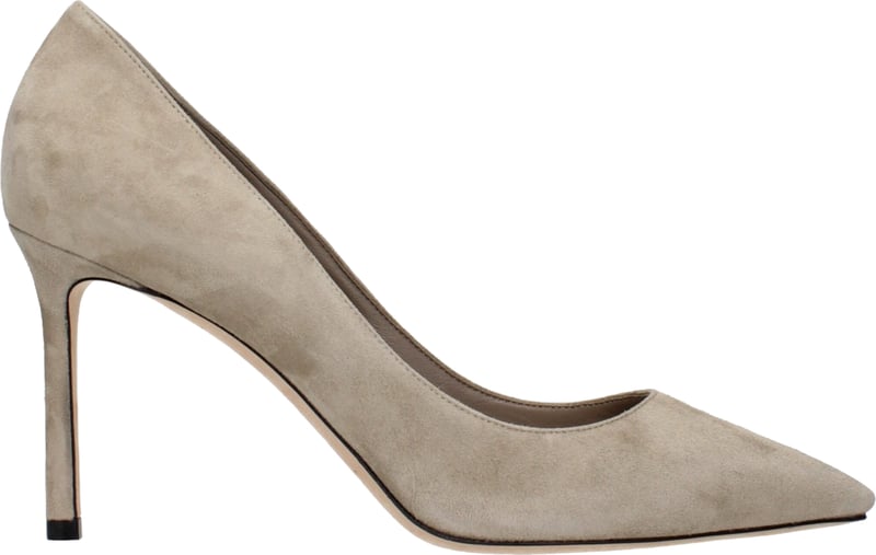 Jimmy Choo Gray Leather High Heel Pumps