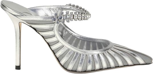 Jimmy Choo Silver Leather High Heel Pumps