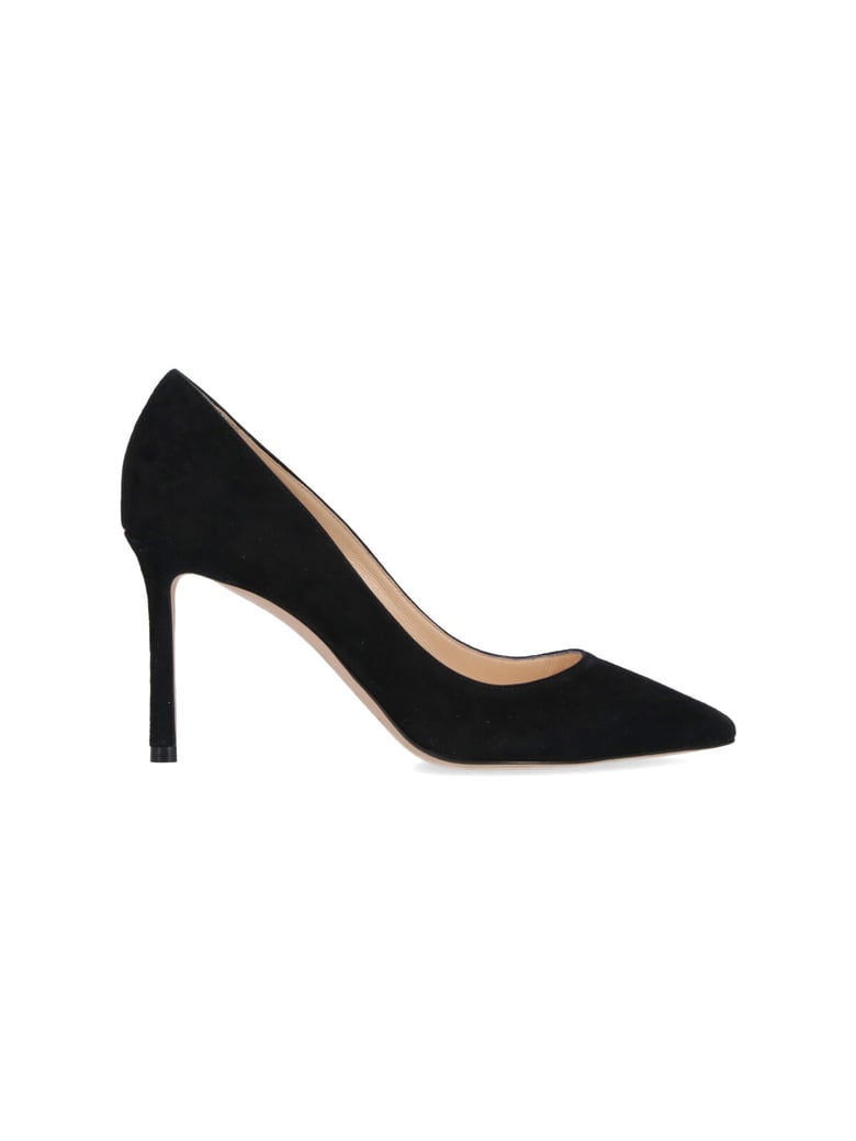 Pointed-Toe Slip-On Pumps With Stiletto Heel