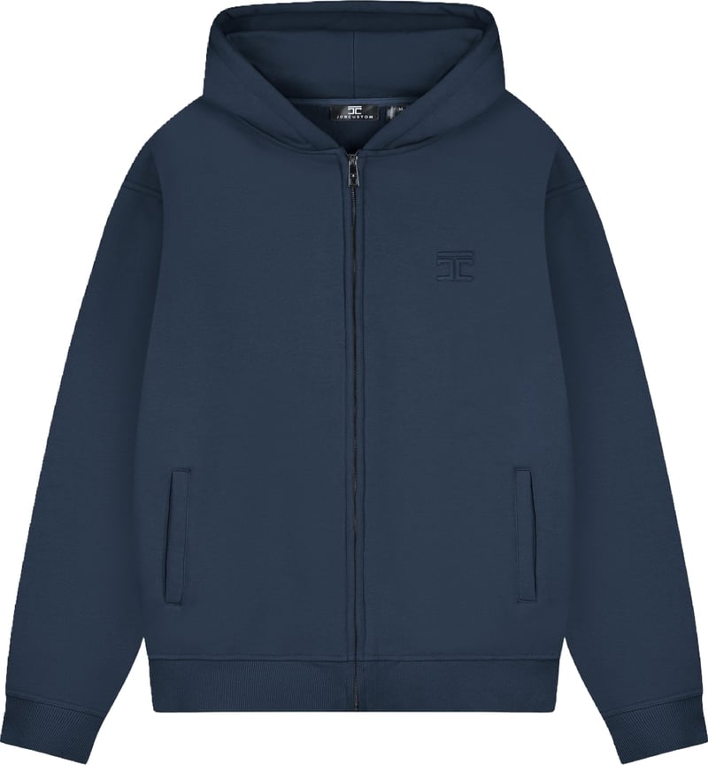 Jorcustom Monogram Fleece Zipped Hoodie M-FW26-ZIPHOODIE-MONOGRAM MidnightBlue