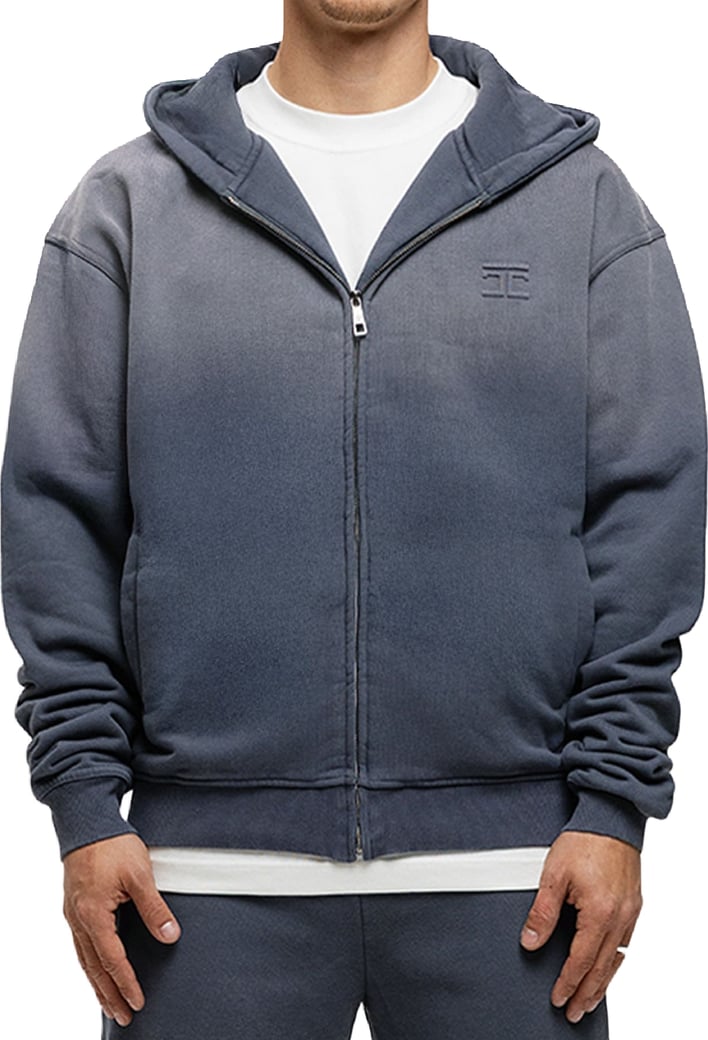 Jorcustom Sunfade Zipped hoodie Renaissance Sunfade Zipped Hoo Ombre Blue