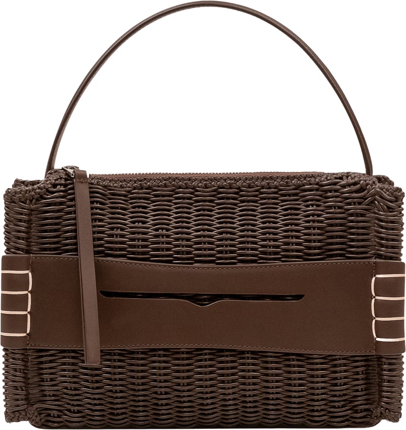 Borsa Loafer Intrecciata con Manico