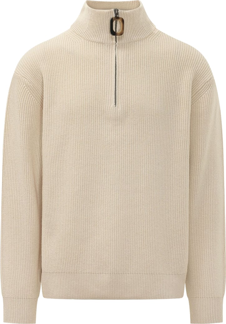 Pullover Half Zip con Collo Alto
