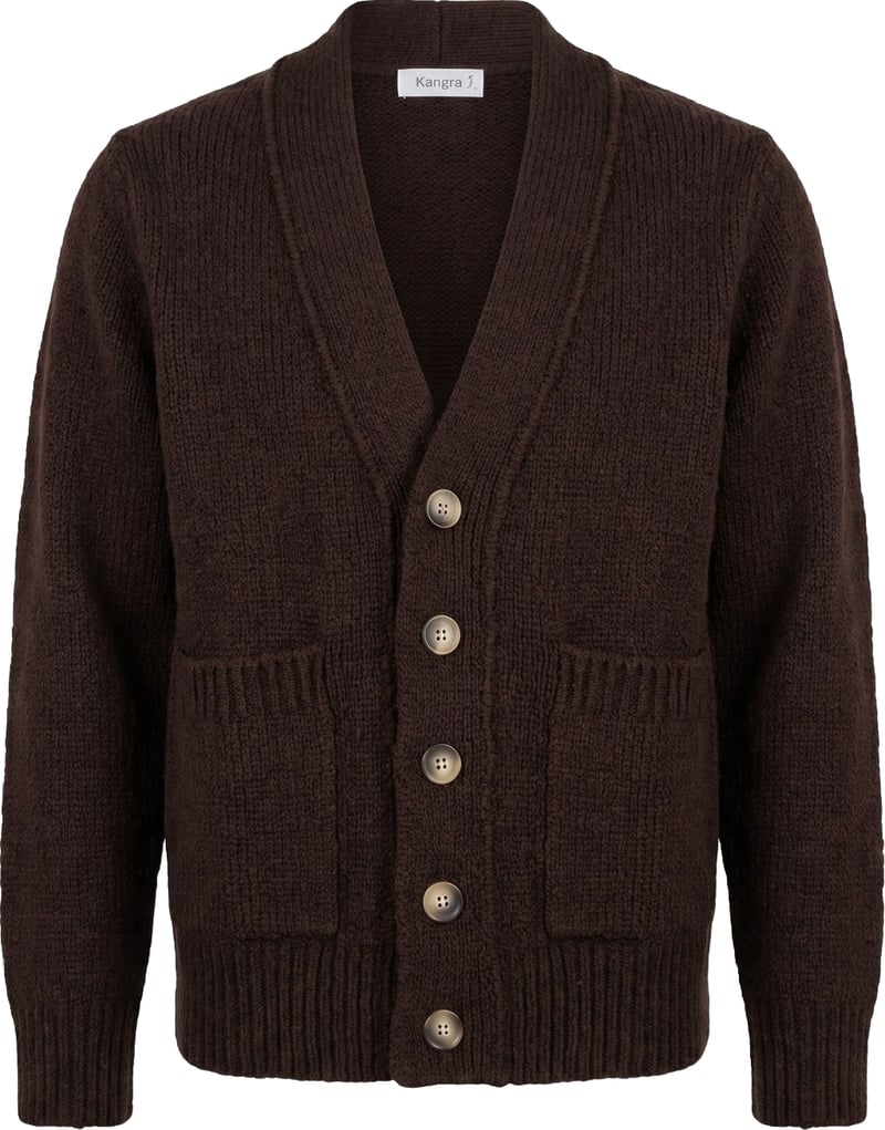 Cardigan with patch pockets