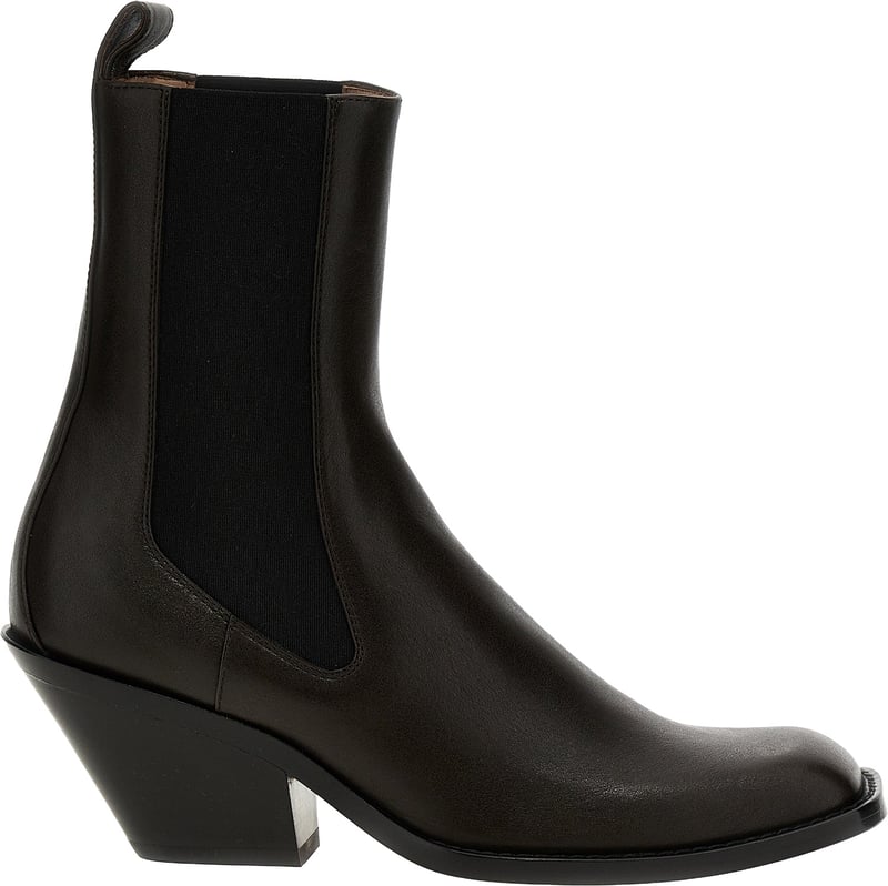 Khaite Brown Calfskin Chelsea Boots