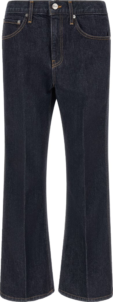 Khaite Blue Cotton Flared Jeans