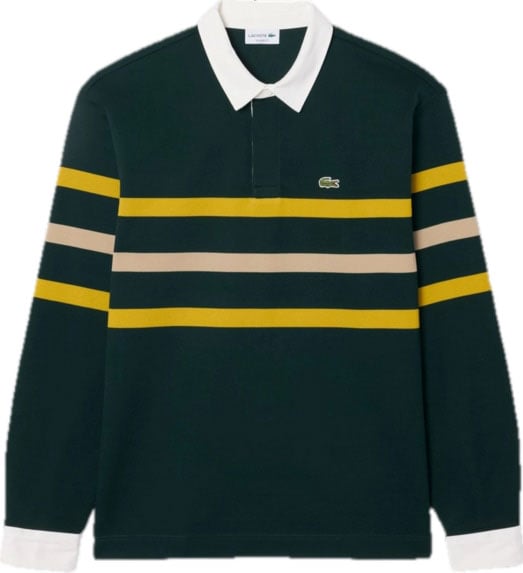 polo wit streep wit geel