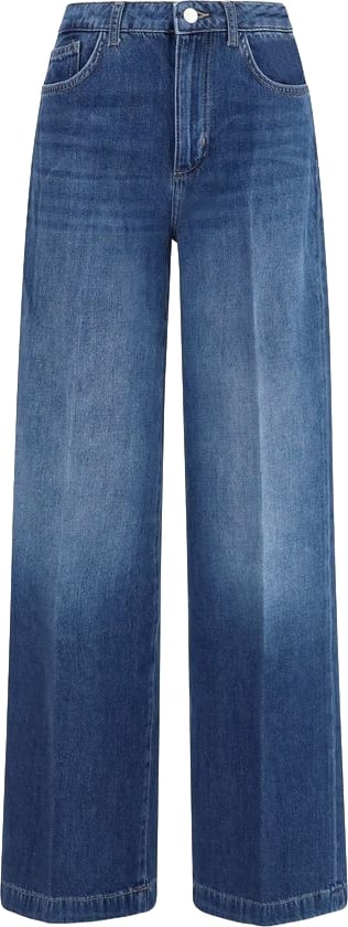 L'Agence Blue Cotton Relaxed Fit Jeans