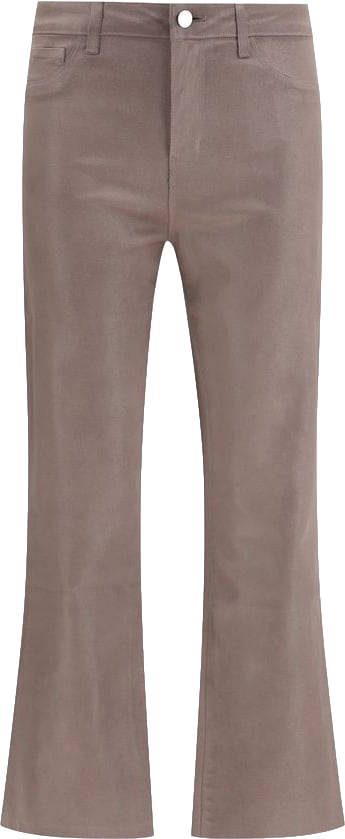 L'Agence Beige Cotton High-Waisted Jean
