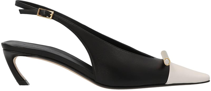 Lanvin Bicolor Goatskin Mid Heel Pumps