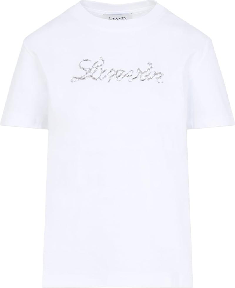 Lanvin Embroidered Script Logo T-Shirt