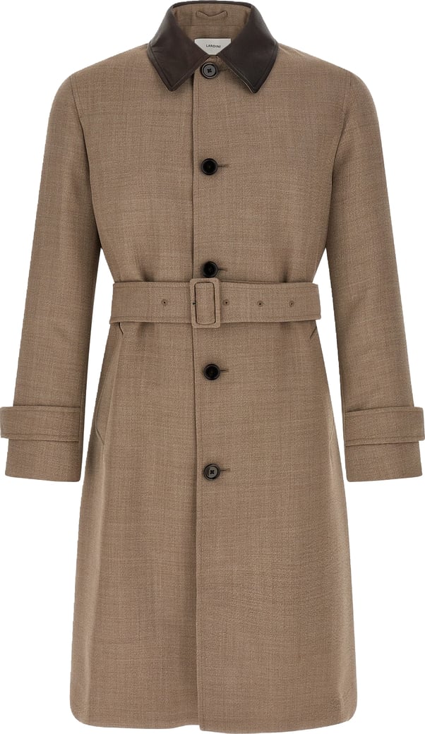 Lardini Beige Virgin Wool Coat