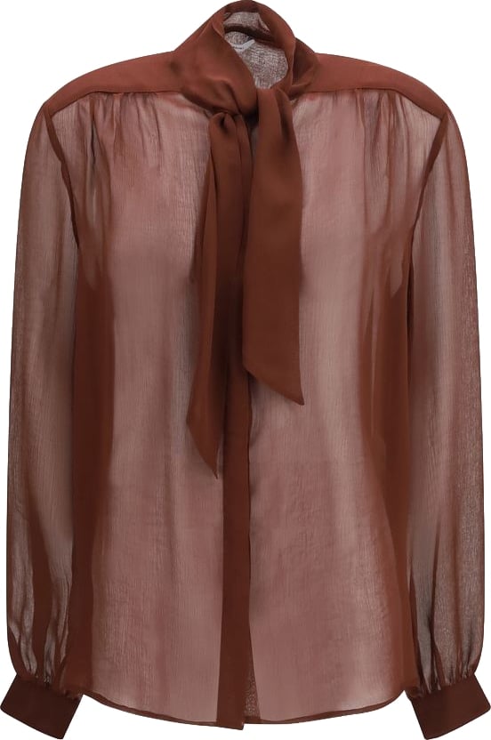Lardini Brown Viscose Blouse