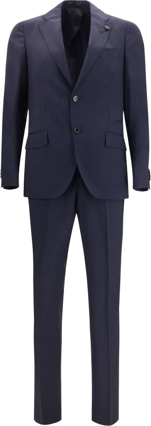 Lardini Blue Wool Two-Piece Suit