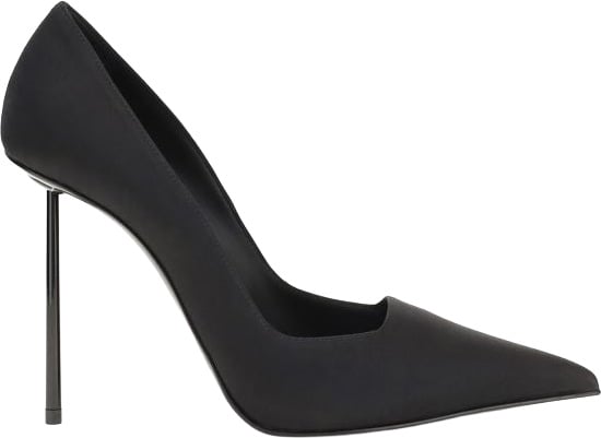 LE SILLA Black Calf Leather Bos Taurus High Heel Pumps