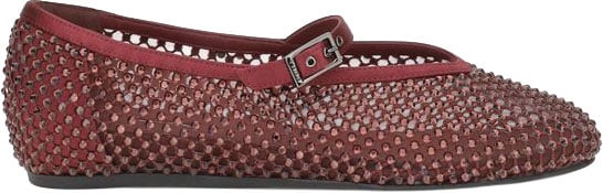 LE SILLA Bordeaux Calf Leather Bos Taurus Ballet Flats