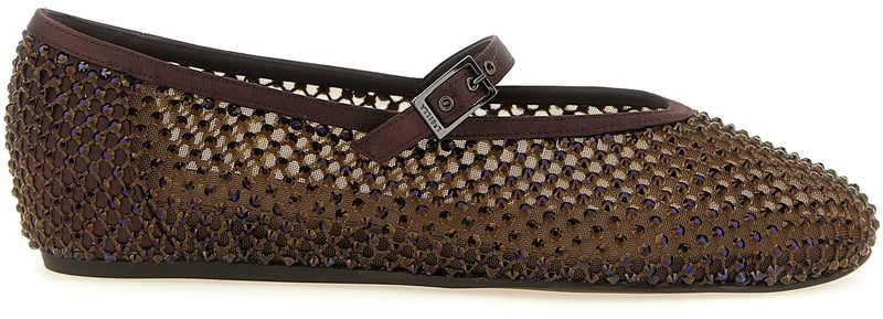 LE SILLA Brown Polyamide Ballet Flats