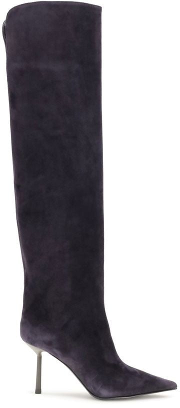 LE SILLA Blue Calf Leather Bos Taurus Over The Knee