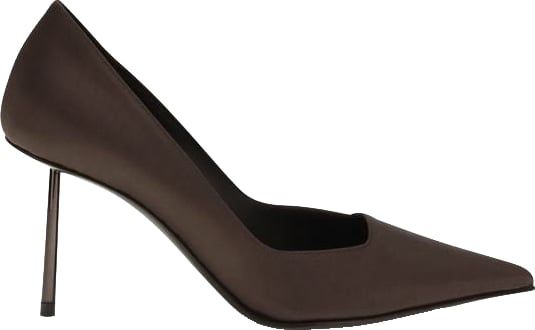 LE SILLA Brown Calf Leather Bos Taurus High Heel Pumps