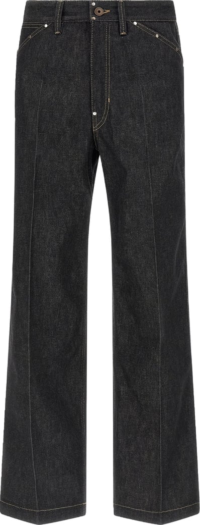 Lemaire Black Cotton Jeans Denim